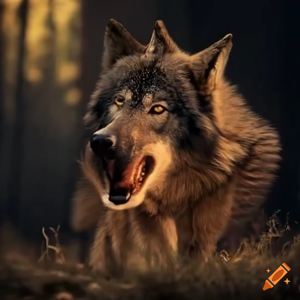 alpha wolf in the Russian wilderness