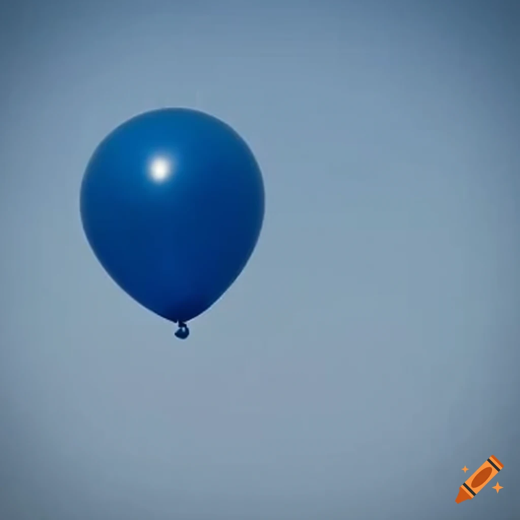 blue balloon floating in the sky
