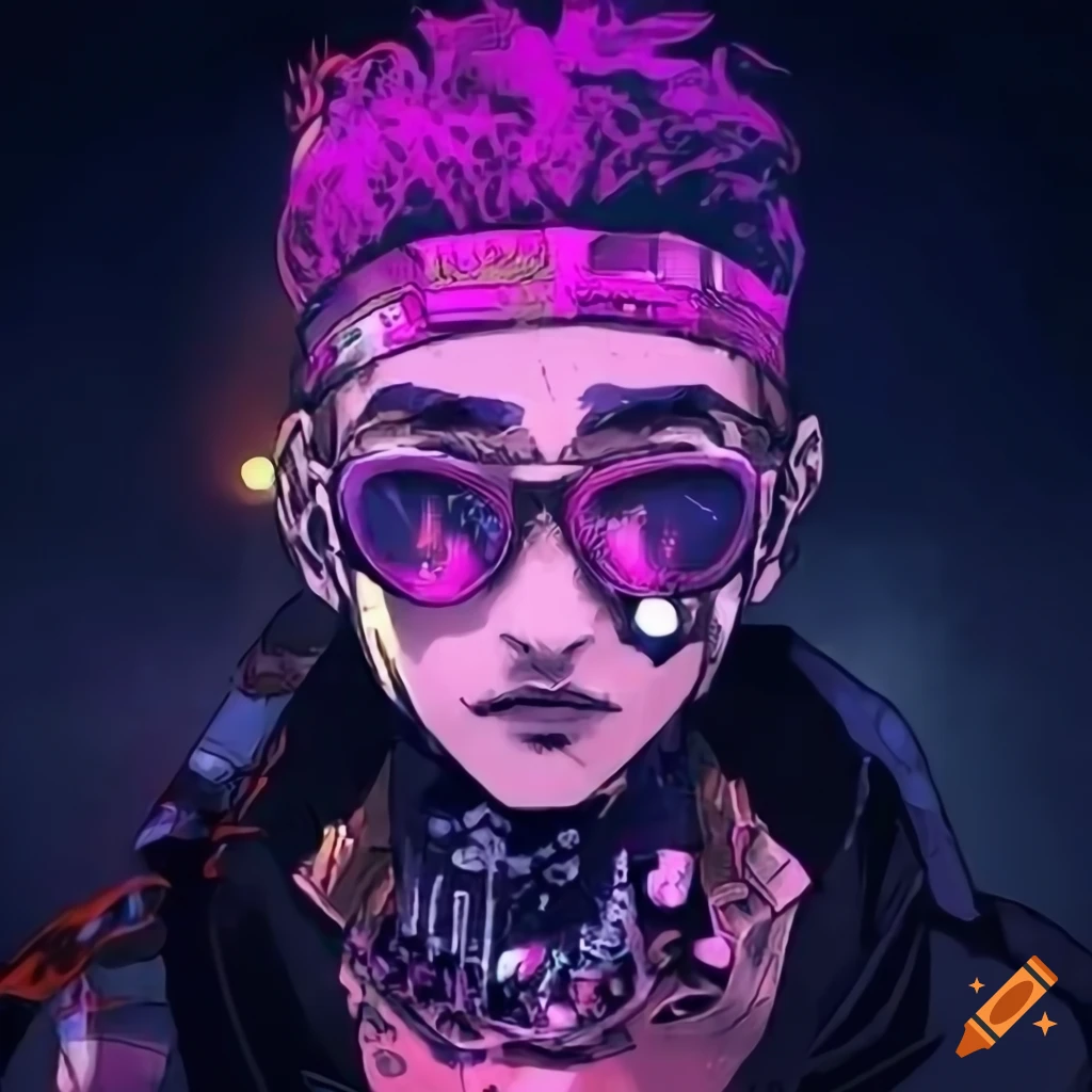 cyberpunk style profile picture with the name Talha