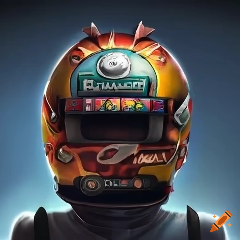 racing helmet with slot machine visor