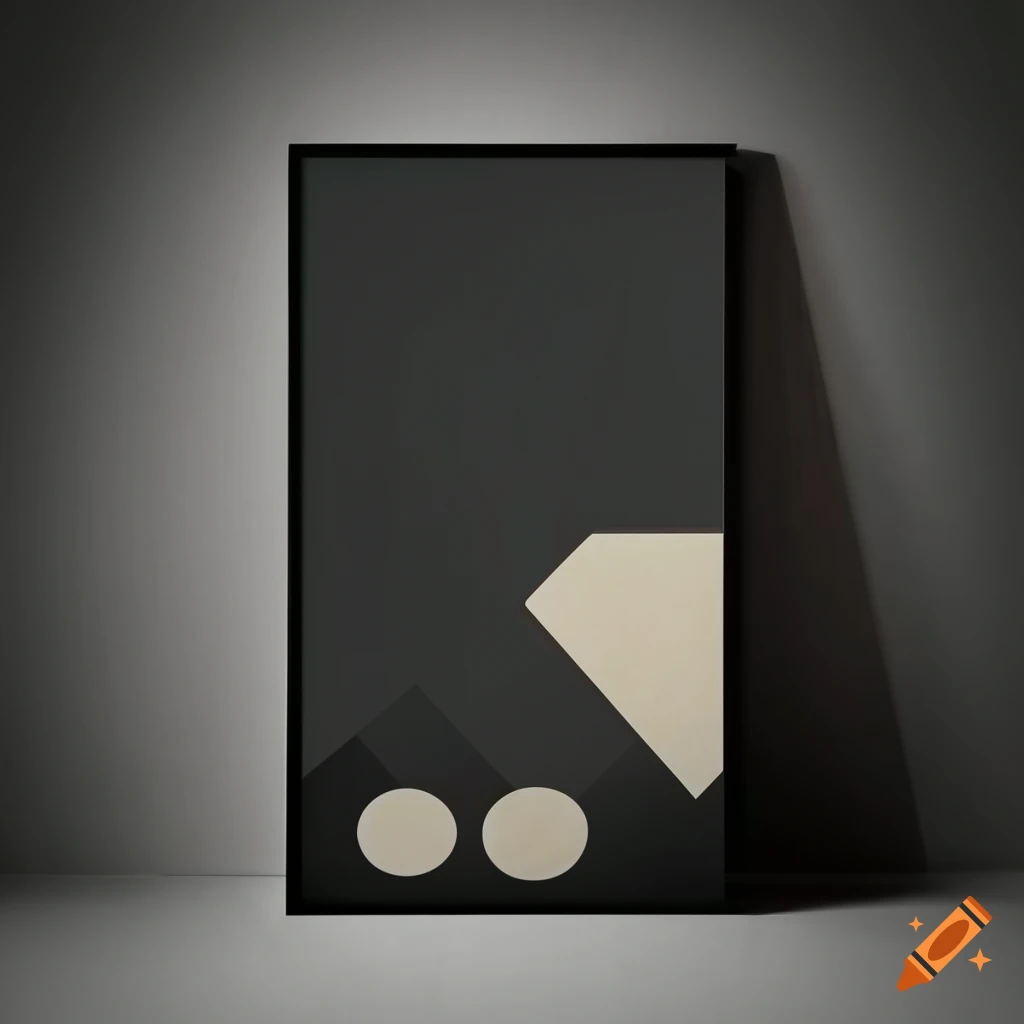 elegant black Bauhaus poster