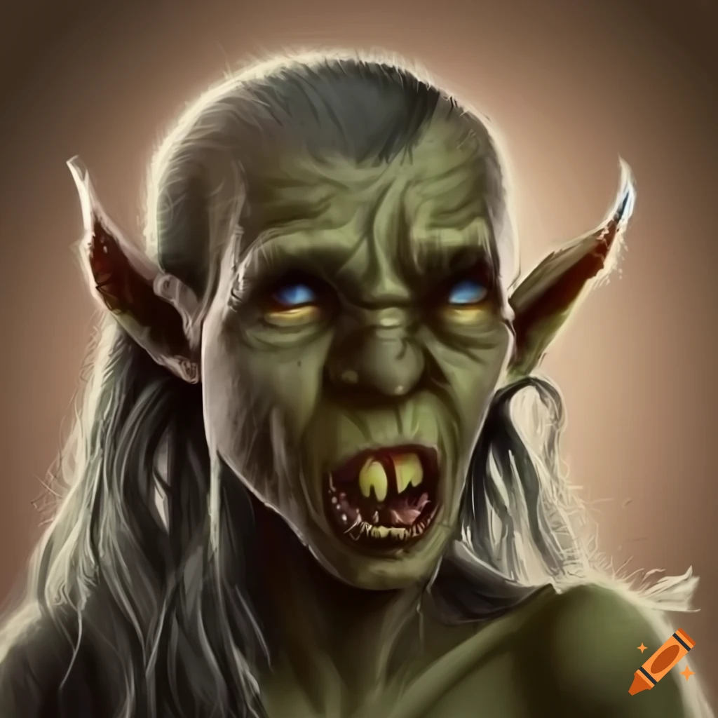Illustration of a balding humanoid goblin