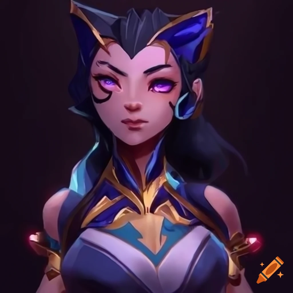Reyna from Valorant portrayed as a cute cat