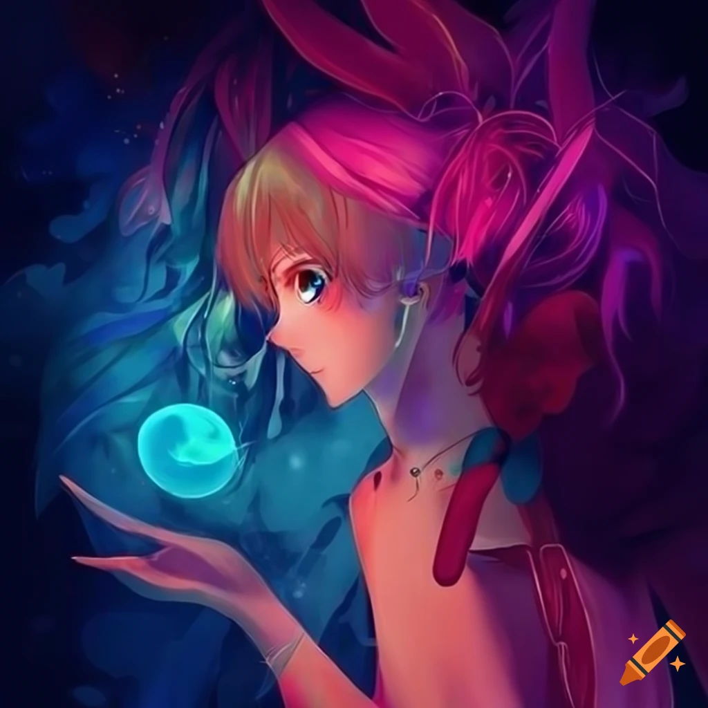 digital illustration of a magical gender transformation
