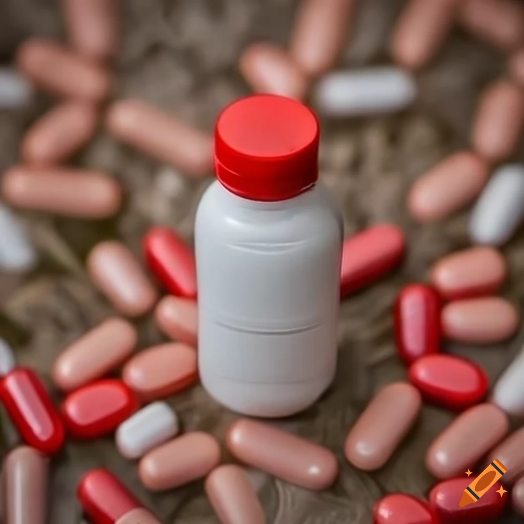 red pills in a prescription bottle