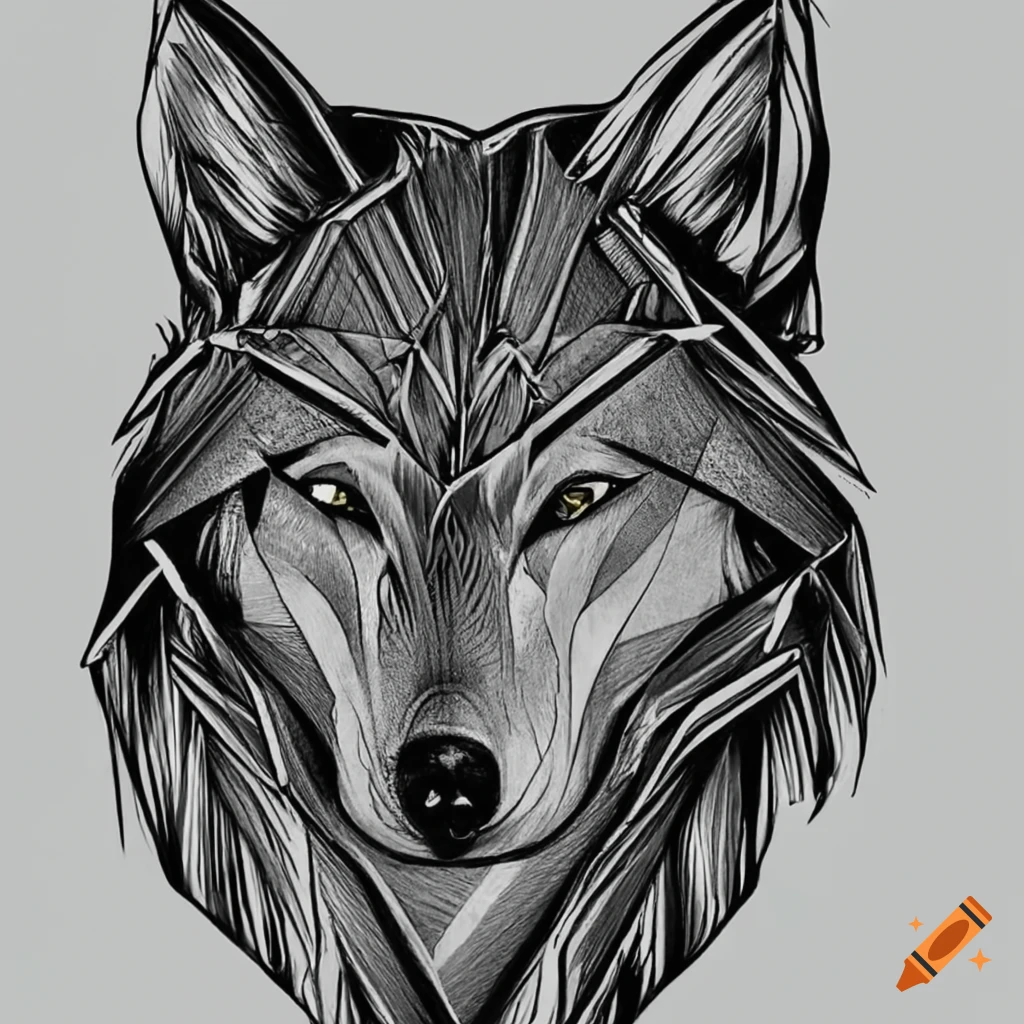 Geometric Wolf Tattoo on Arm - Ace Tattooz