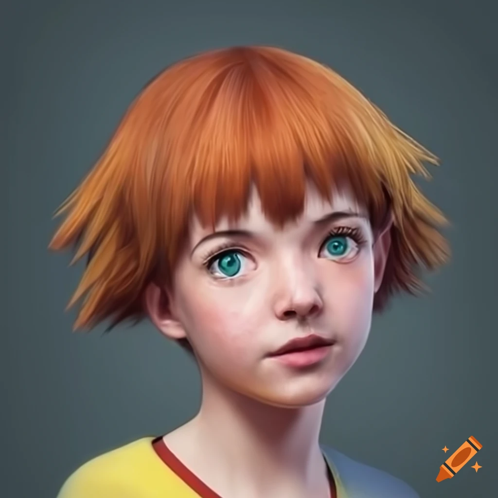 realistic artwork of Misty from Pokemon