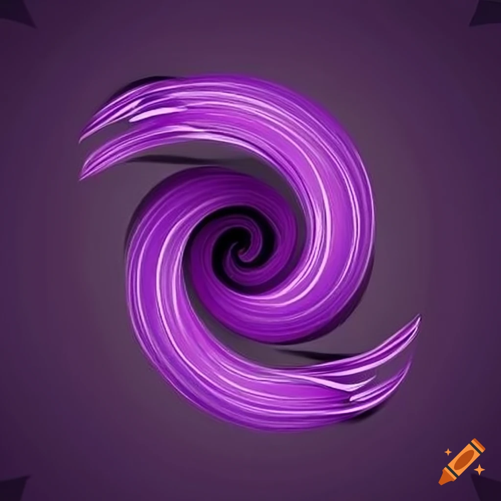 purple twisted spiral symbol banner