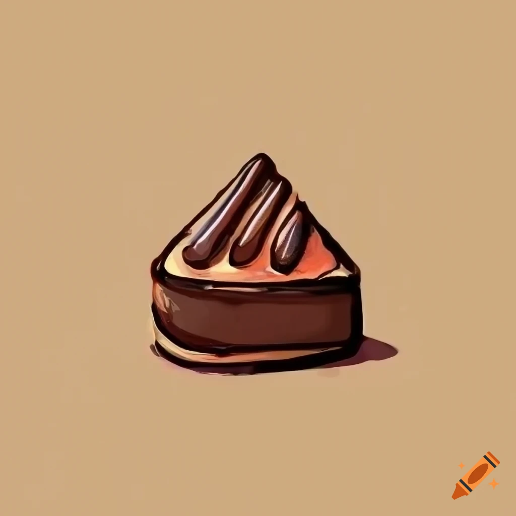 Small Cake Triangle Logo of a small triangle chocolate cake