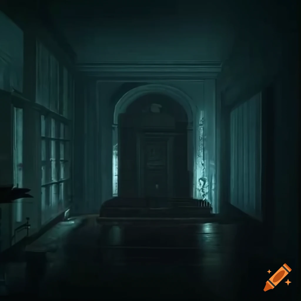 scene from a survival horror game in a mansion