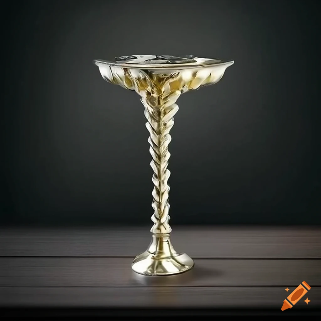 Christmasinspired cake stand vases with aluminum flowers