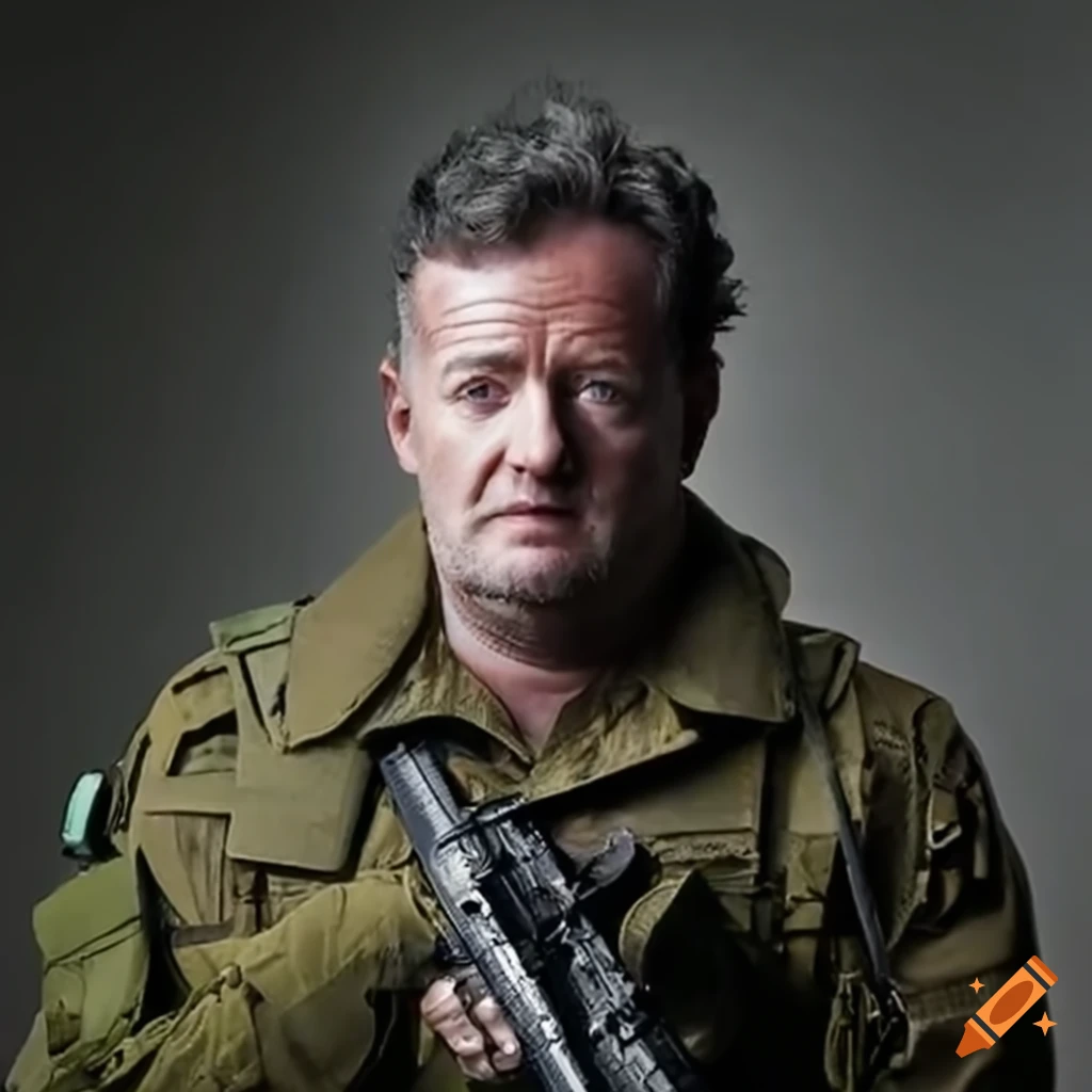Piers dressed as idf soldier