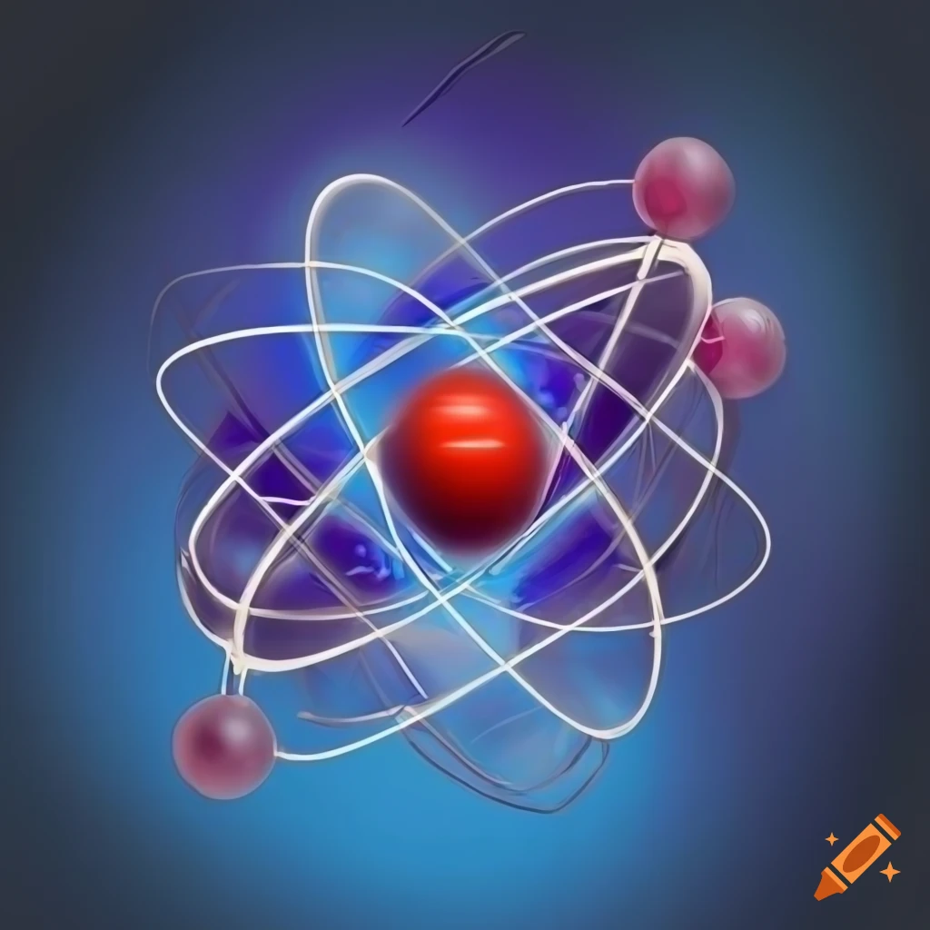 Illustration of an atom and molecule