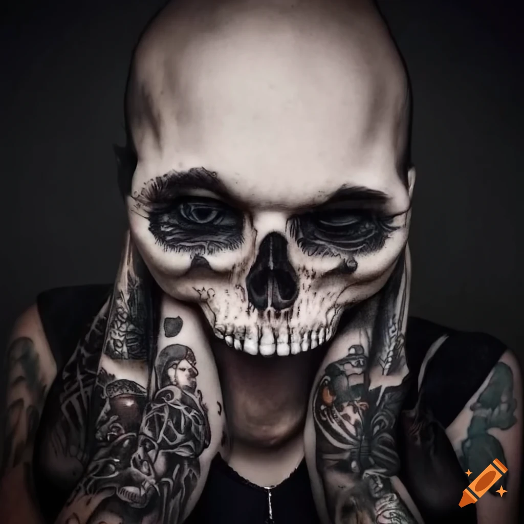 Skull tattoo design by TheCoffeeBaron on DeviantArt