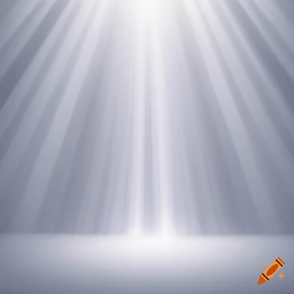 Silver light rays on a white background