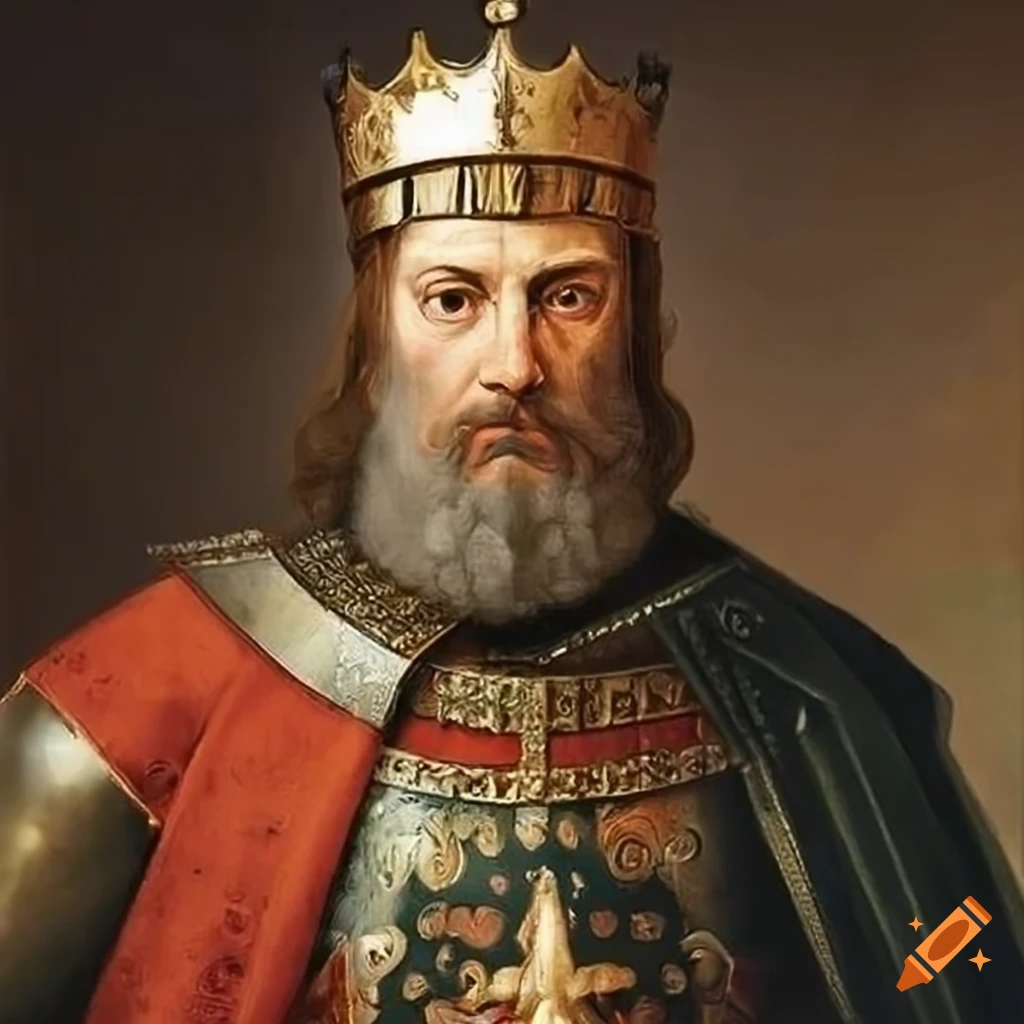 Portrait of charlemagne, the medieval emperor on Craiyon
