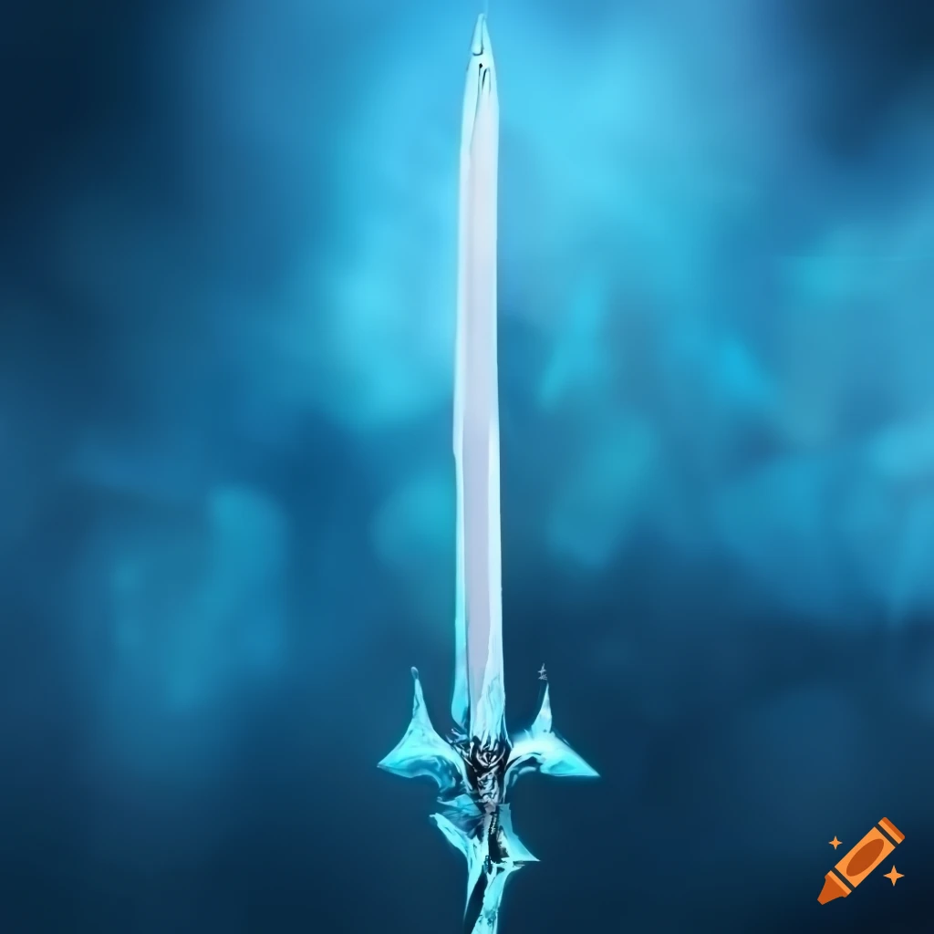 Image of an icy sword with frost effects