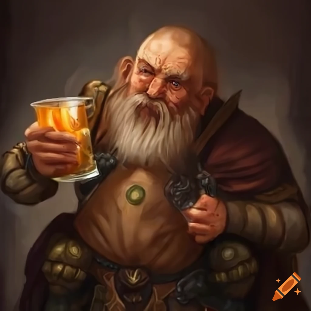 dwarf from Erebor enjoying a large pint