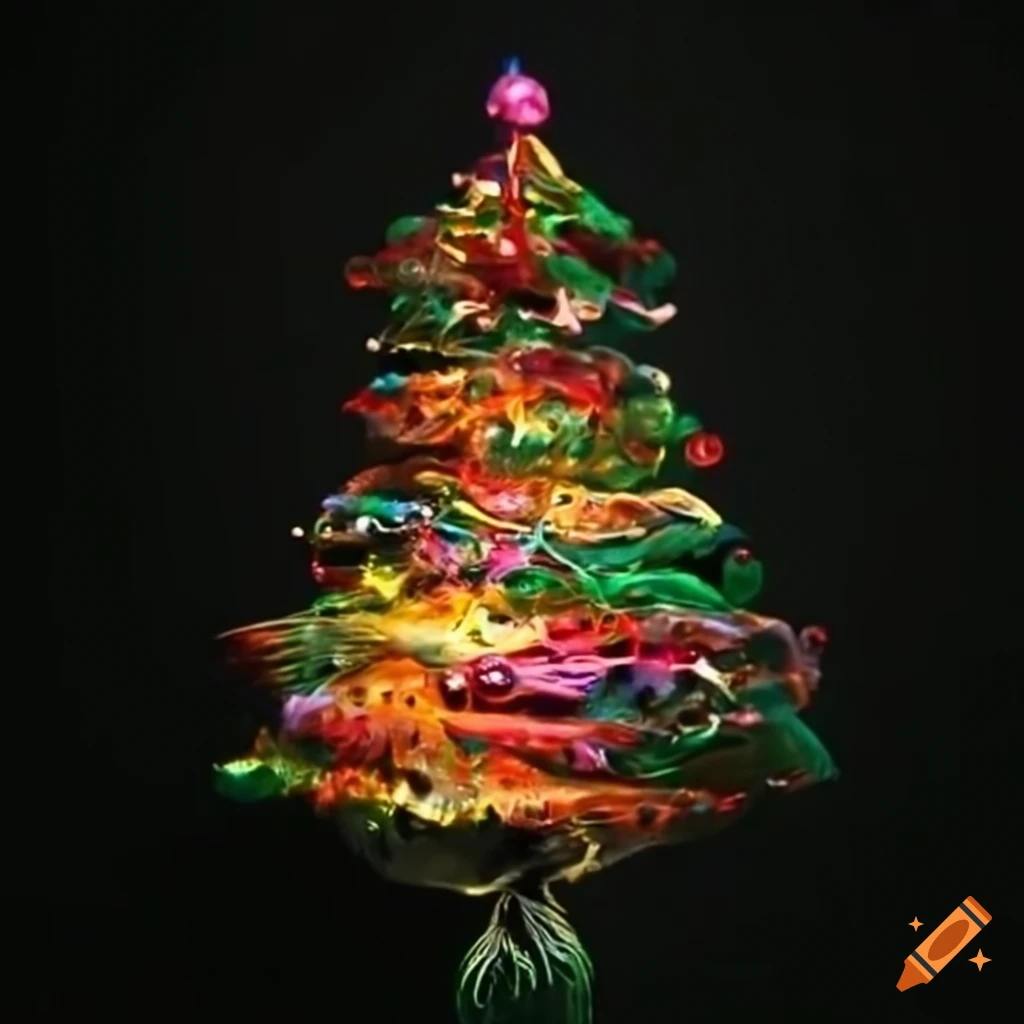 Guppy fish christmas tree on Craiyon