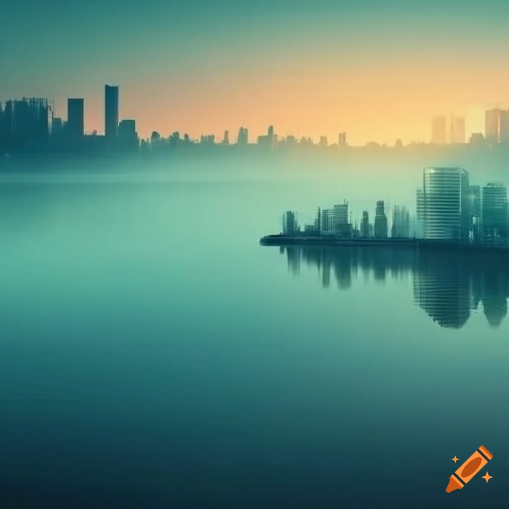 City invasion by nature background on Craiyon