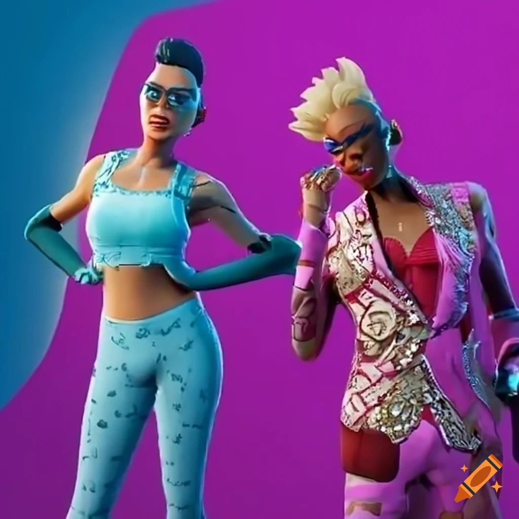 Rupaul and michelle visage as fortnite characters