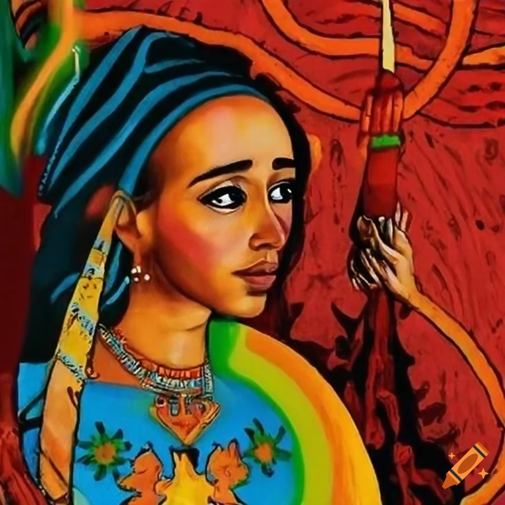Ethiopian artwork depicting the Fool tarot card