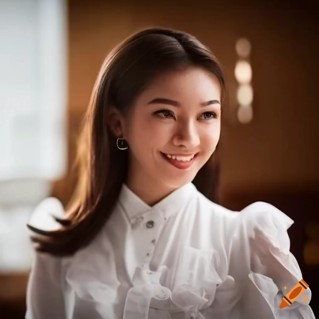 elegant server serving with a smile