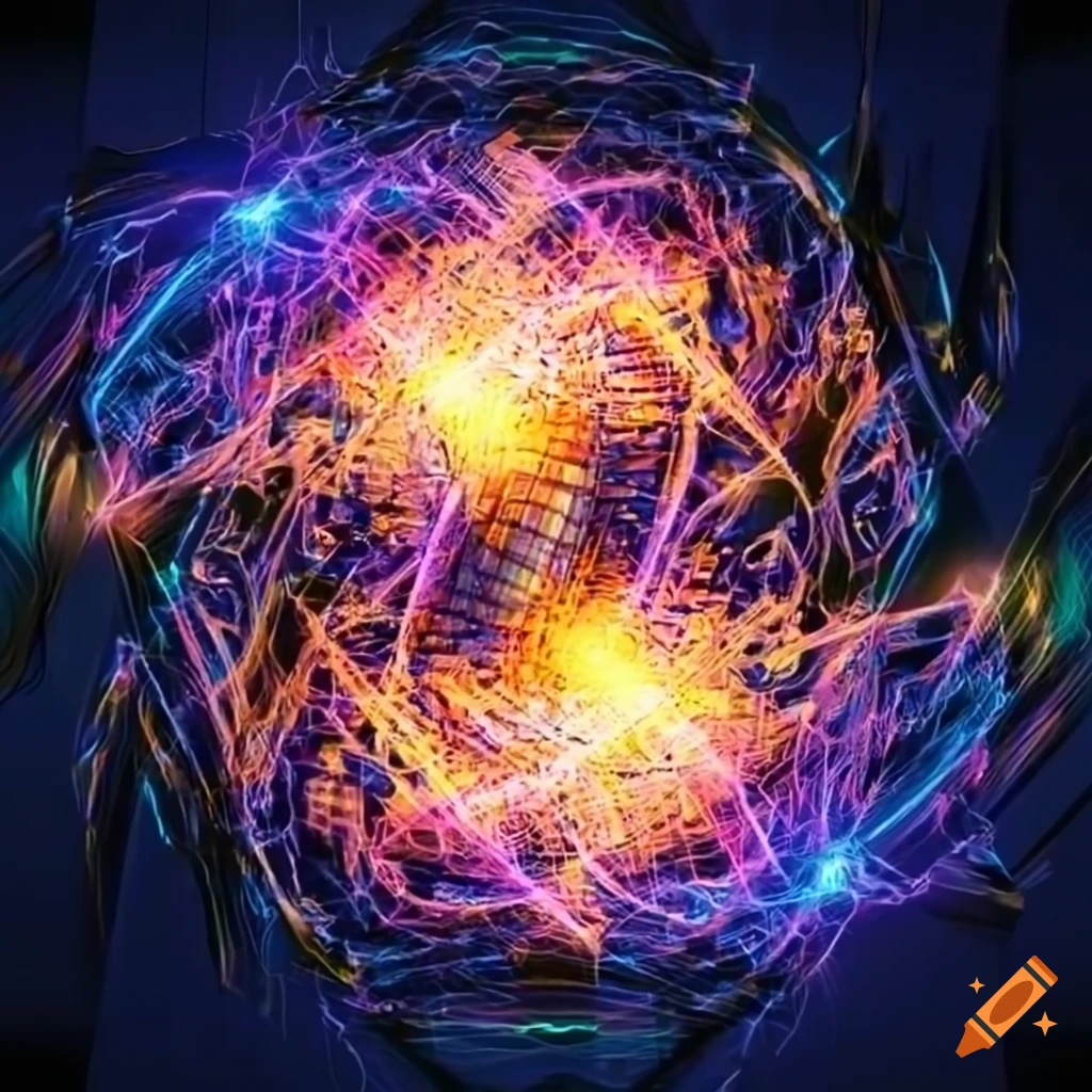 Abstract visualization of a blockchain smart contract