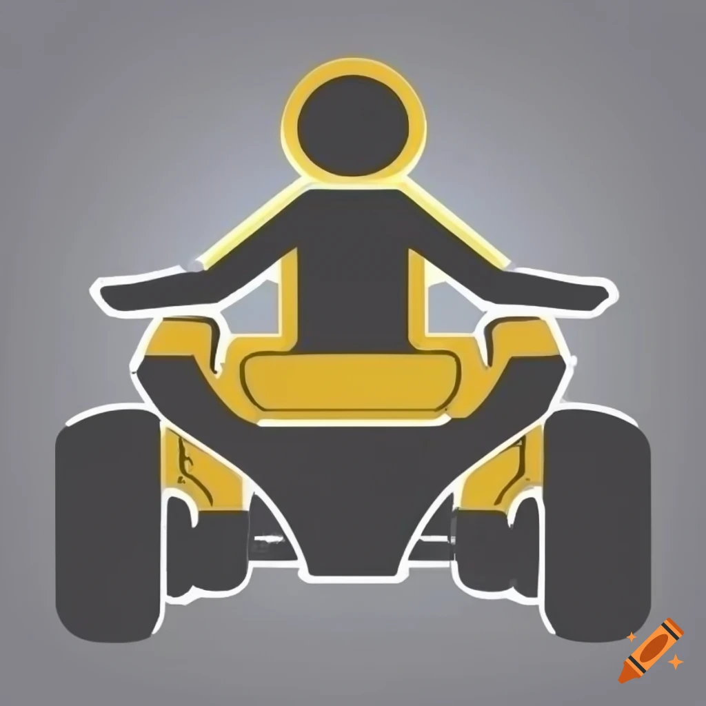 pictogram of a driver on a front quad