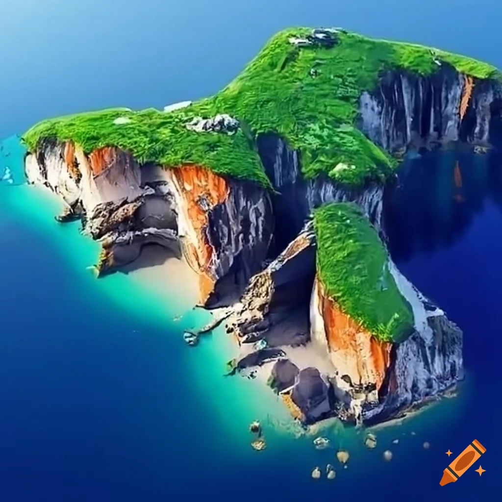 image of an island being shaken by a devastating earthquake
