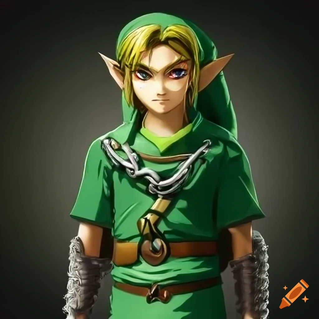 anime character with sharp features and dark green tunic