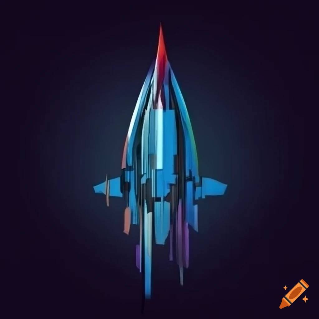 graphic logo of a starship in a war theme