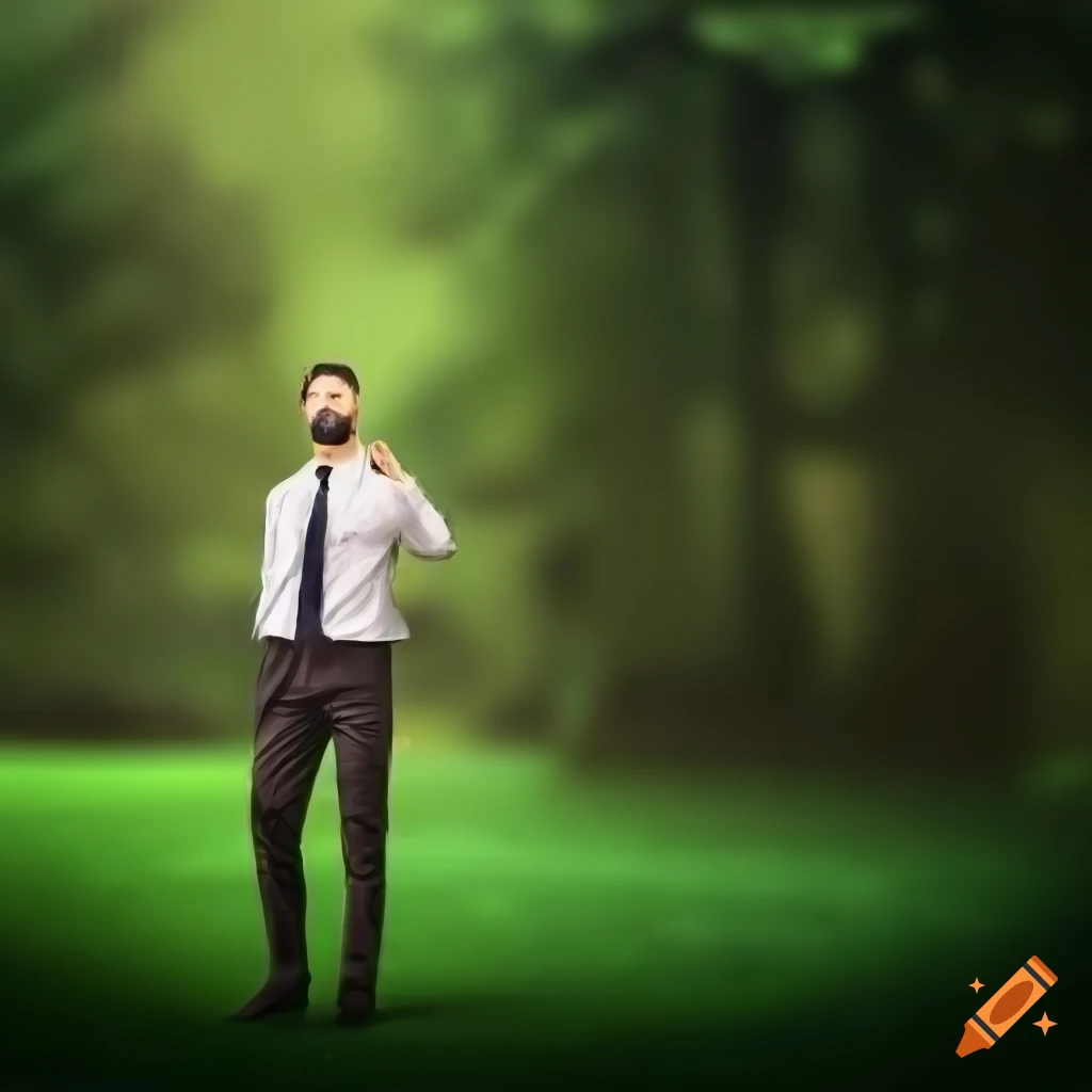 Portrait Of A Smart Looking 40 year old Man In Front Of A Lake