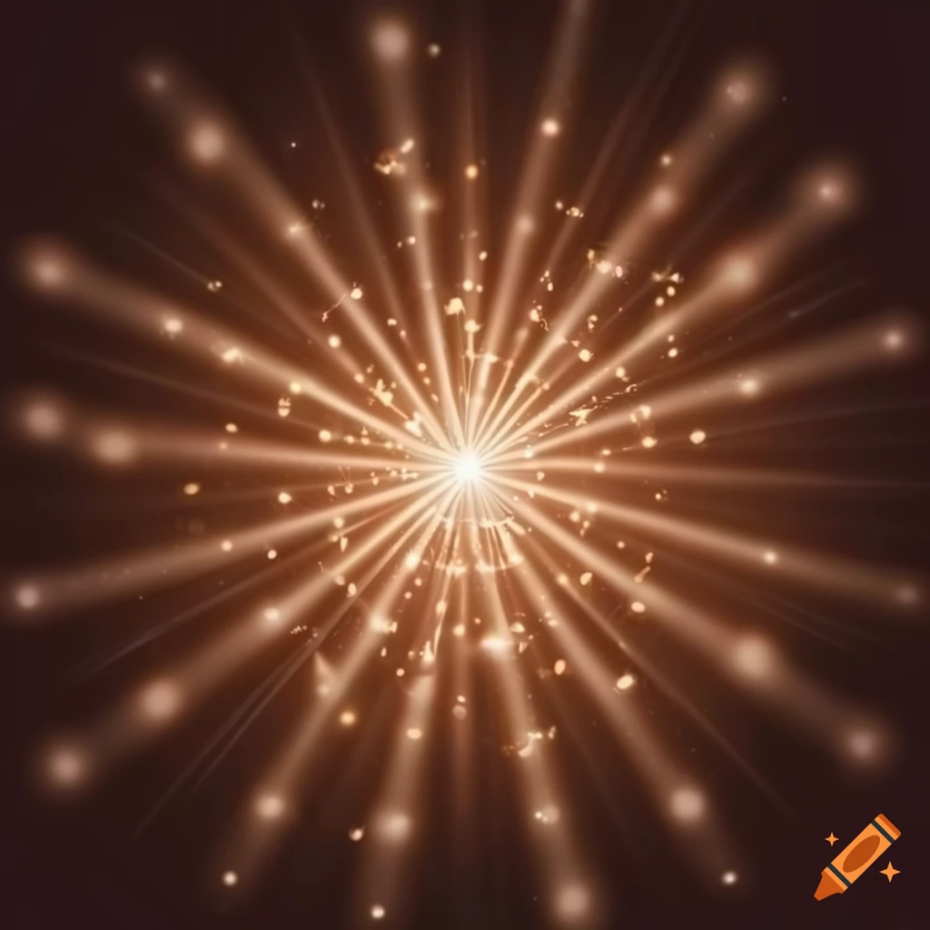sparkling brown lights on a white background