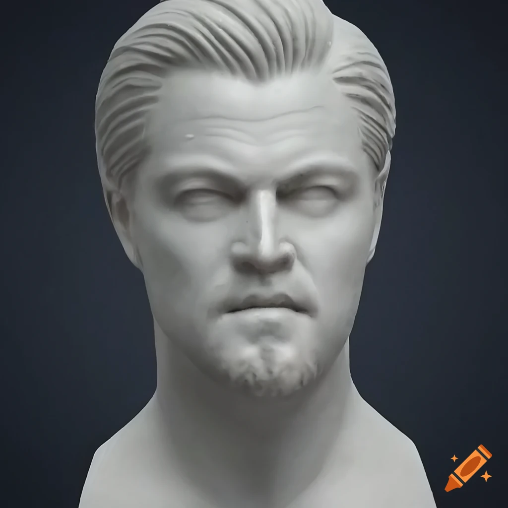 marble statue of Leonardo DiCaprio