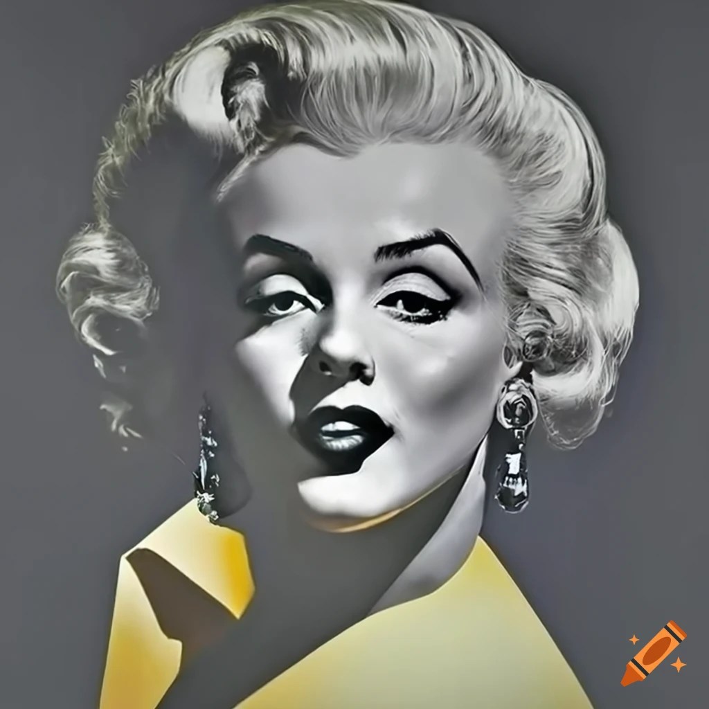 Soviet era propaganda poster featuring Marlon Brando and Marilyn Monroe