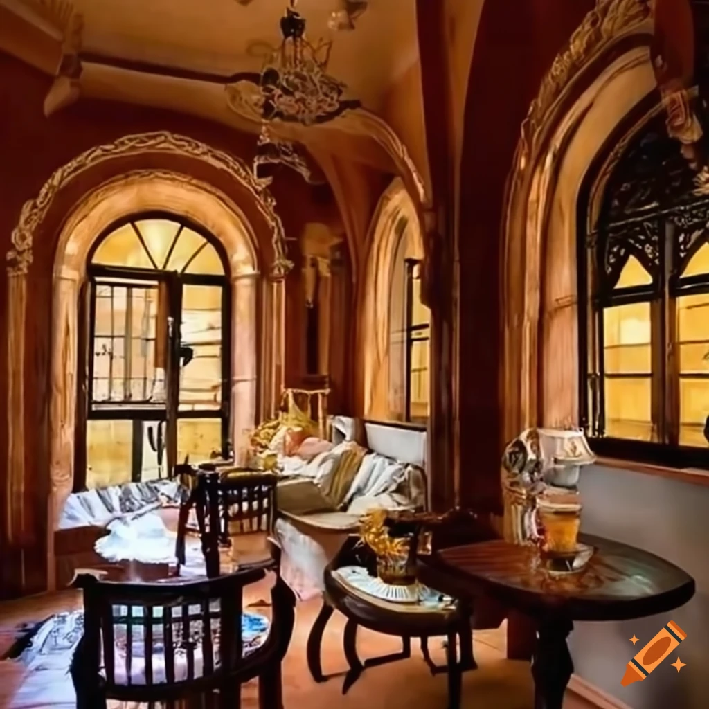 Spanish tea room with a breathtaking sea view