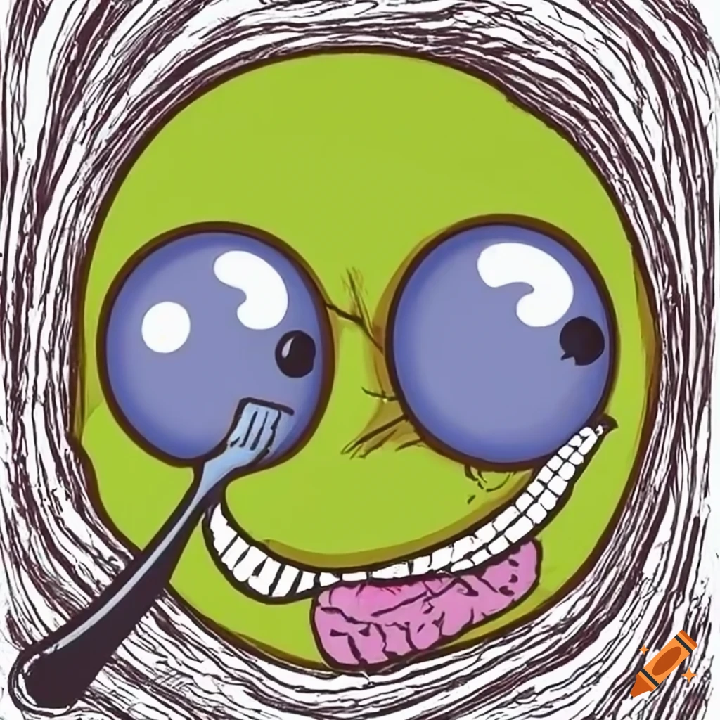 Emoji with a fork in its eye on Craiyon