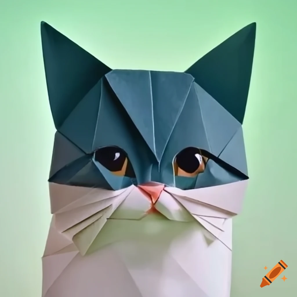 adorable origami kitten