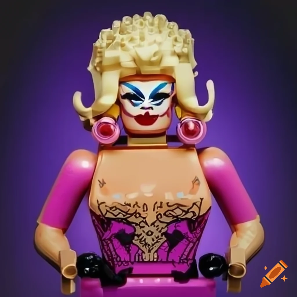 Lego drag queen figure on Craiyon