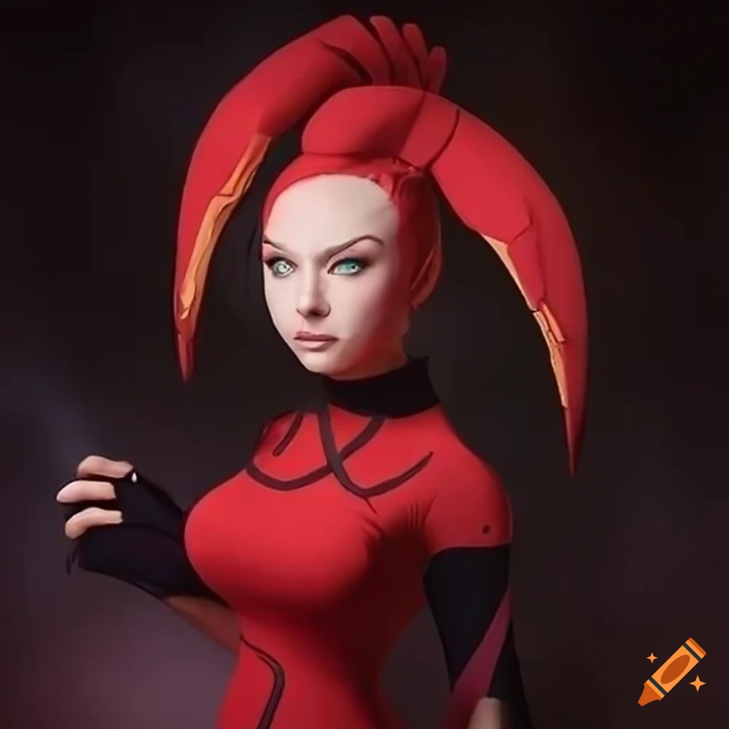cosplay of Flannery from Pokemon as a hypnotic villainess