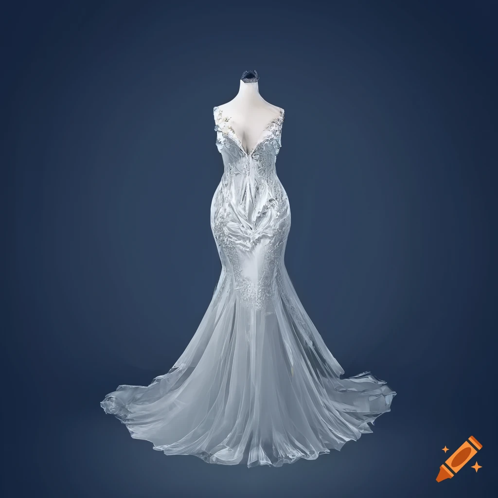 Blond woman wearing a silver prom dress