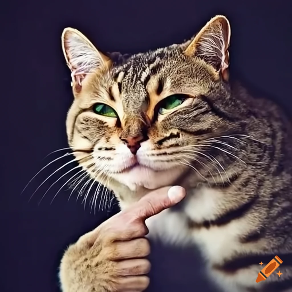 Funny Cat Doing Thumbs Up On Craiyon Funny cat doing thumbs up on craiyon