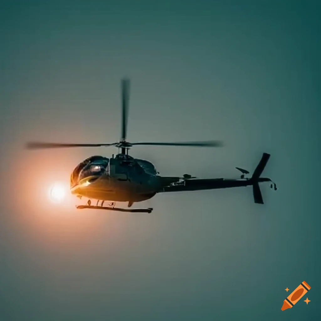 helicopter flying in the sky