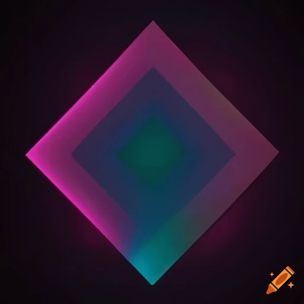 Aesthetic triangle art in pink and gold on Craiyon