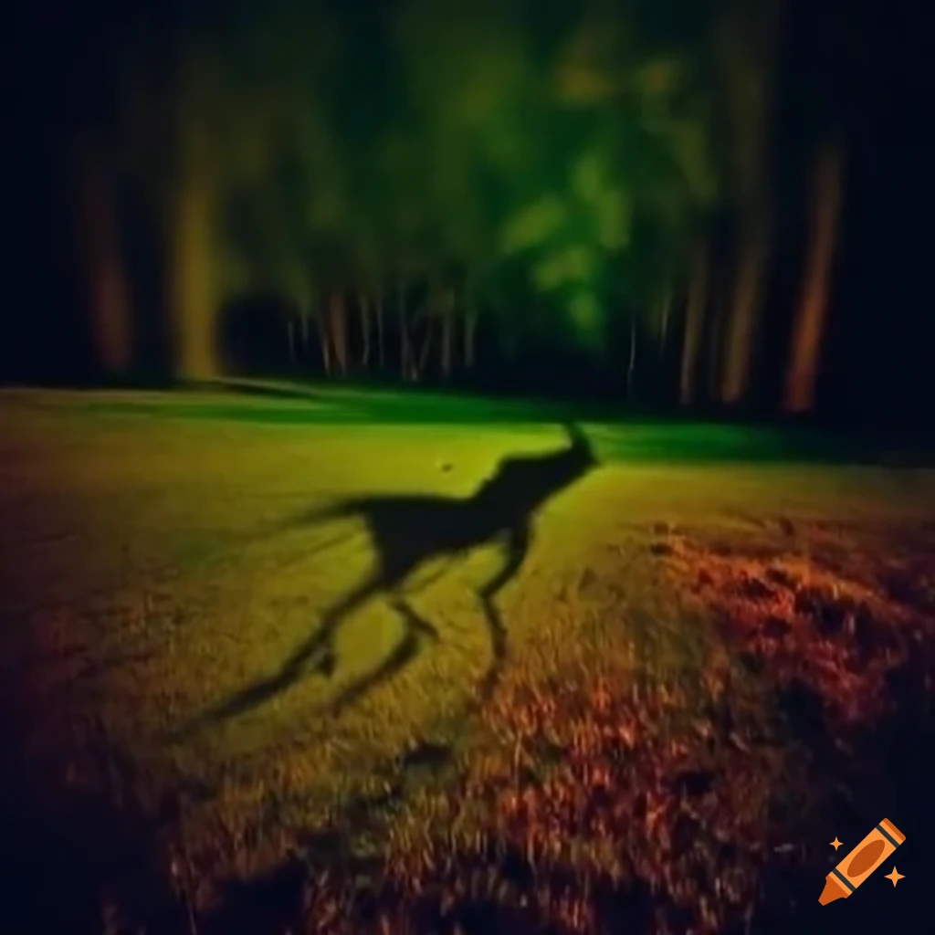 shadow of a mysterious animal in a strange landscape