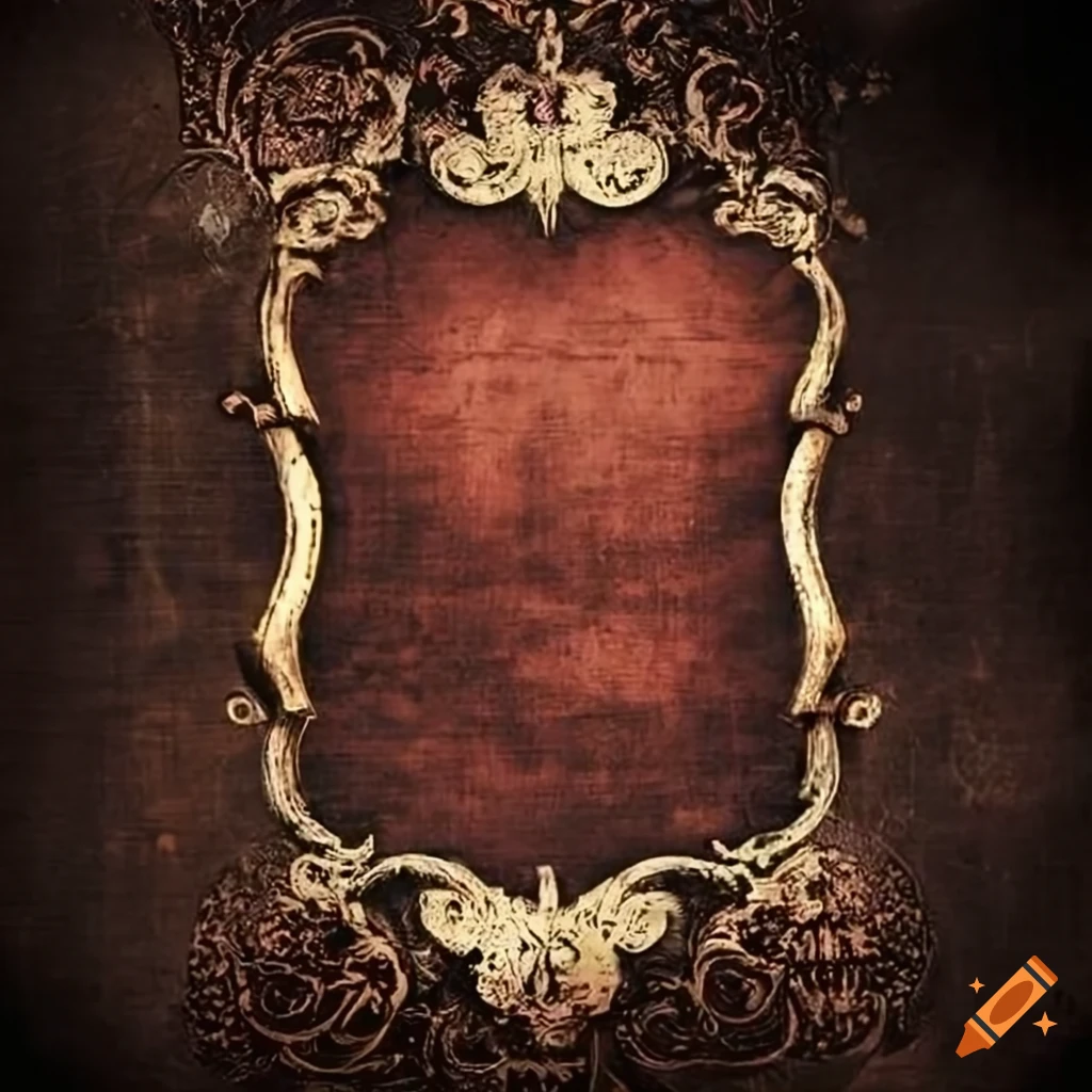 antique vampiric distressed label