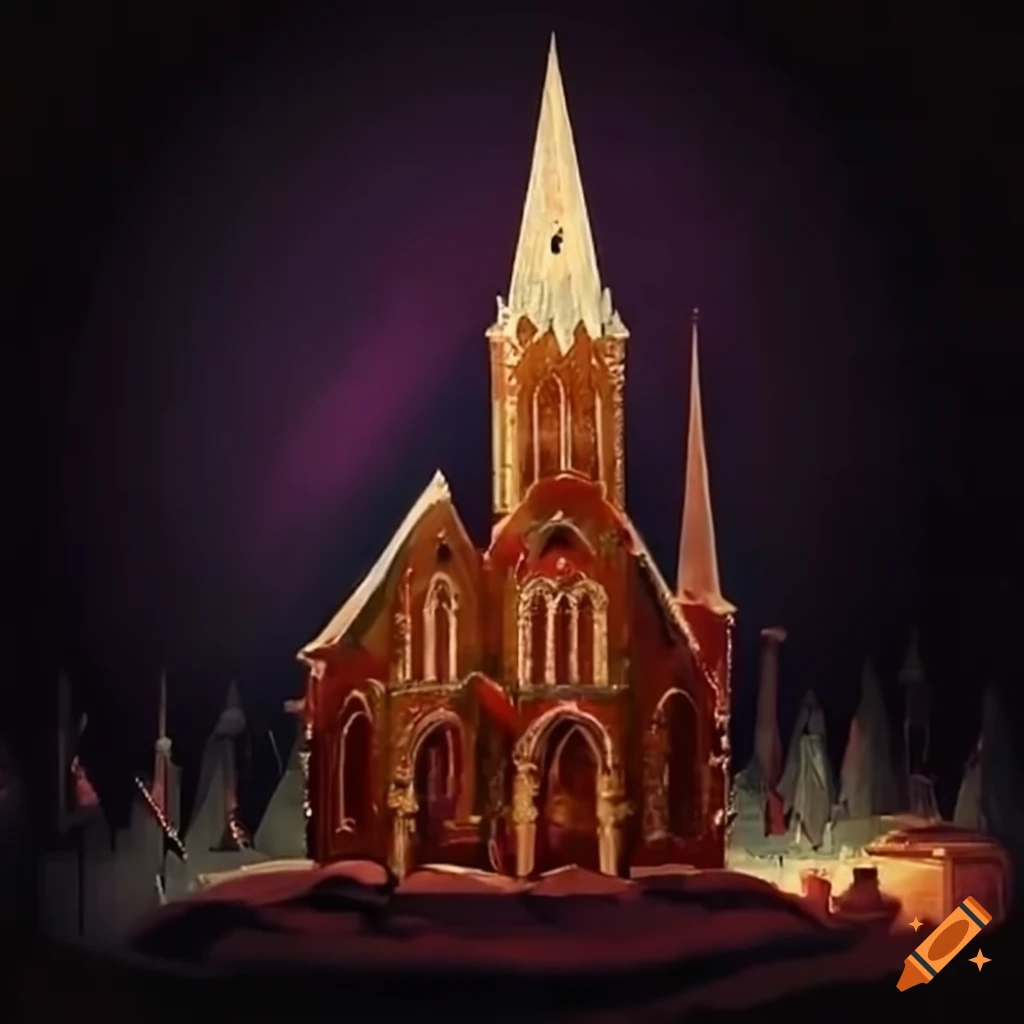 artistic portrayal of a choir singing christmas carols