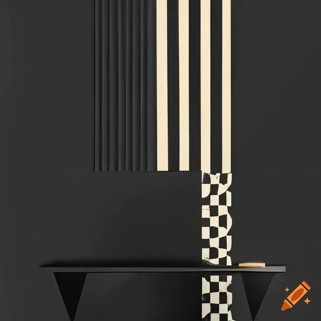 elegant black Bauhaus poster