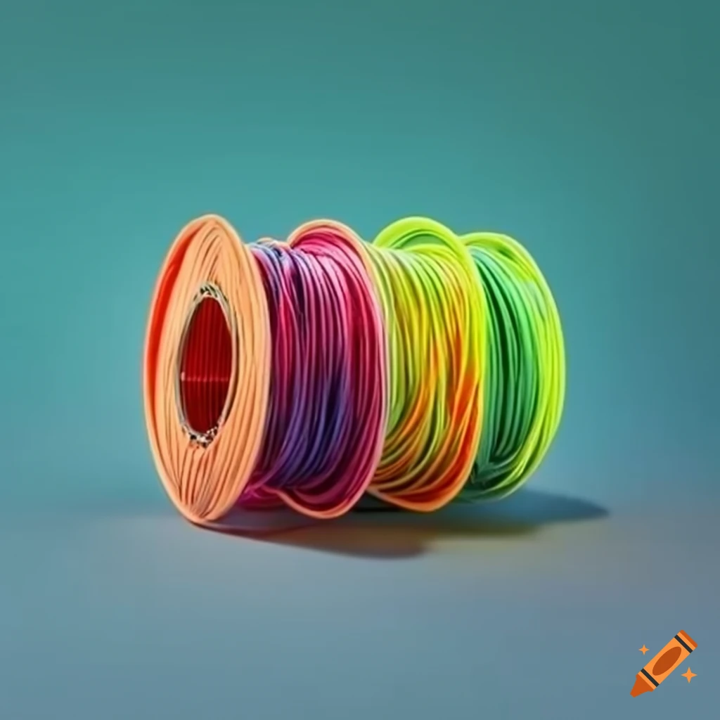 bright colored 3D printing filament